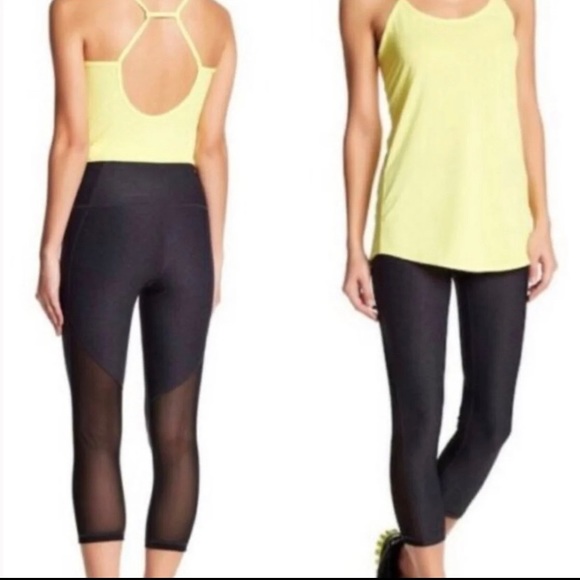 Z by Zella Gray Cropped Leggings w/ Mesh Back Calf - Picture 3 of 13
